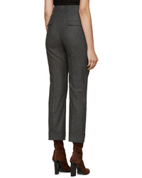 Pantalon en laine gris foncé Jil Sander