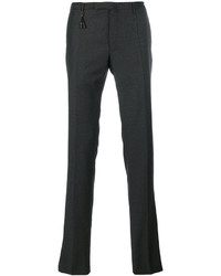 Pantalon en laine gris foncé Incotex