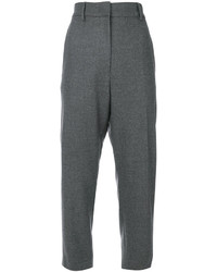 Pantalon en laine gris foncé Jil Sander