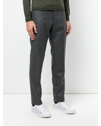 Pantalon en laine gris foncé Lardini