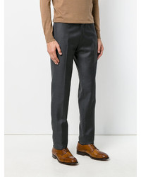 Pantalon en laine gris foncé Caruso