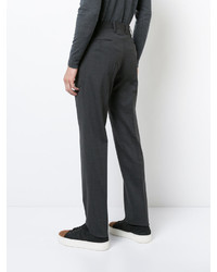 Pantalon en laine gris foncé Pt01