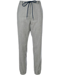 Pantalon en laine gris Semi-Couture