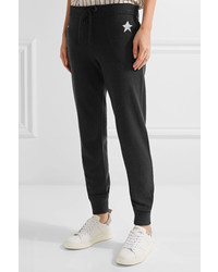 Pantalon en laine imprimé noir Bella Freud