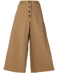 Pantalon en laine marron clair Societe Anonyme
