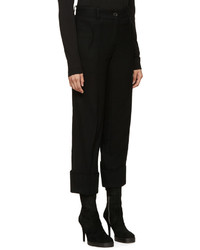 Pantalon en laine noir Ann Demeulemeester