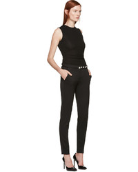 Pantalon en laine noir Versus