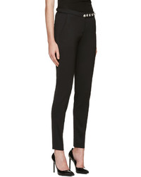 Pantalon en laine noir Versus