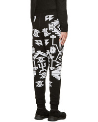 Pantalon en laine noir Marcelo Burlon County of Milan