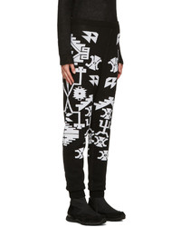 Pantalon en laine noir Marcelo Burlon County of Milan