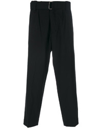 Pantalon en laine noir Christian Pellizzari