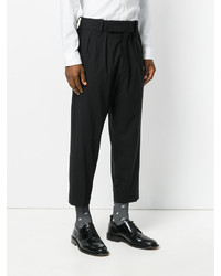 Pantalon en laine noir Christian Pellizzari