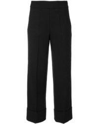 Pantalon en laine noir Incotex