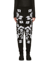 Pantalon en laine noir Marcelo Burlon County of Milan