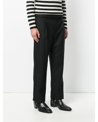 Pantalon en laine noir Saint Laurent