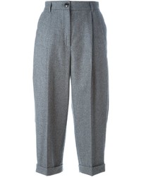 Pantalon en laine plissé gris Dolce & Gabbana