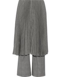 Pantalon en laine plissé gris Facetasm
