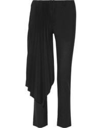 Pantalon en laine plissé noir Facetasm