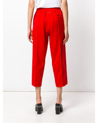 Pantalon en laine rouge MM6 MAISON MARGIELA