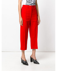 Pantalon en laine rouge MM6 MAISON MARGIELA