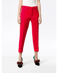 Pantalon en laine rouge Marni