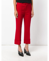 Pantalon en laine rouge Dsquared2