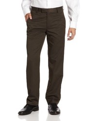 Pantalon en pied-de-poule marron foncé