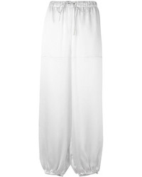 Pantalon en soie blanc Emporio Armani