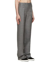 Pantalon en soie gris foncé Calvin Klein Collection