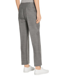 Pantalon en soie gris Calvin Klein Collection