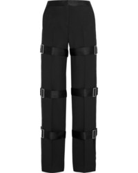 Pantalon en soie noir Alexander McQueen