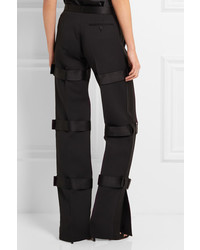 Pantalon en soie noir Alexander McQueen