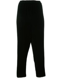 Pantalon en soie noir Forte Forte