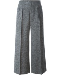 Pantalon en soie plissé gris foncé Maison Margiela