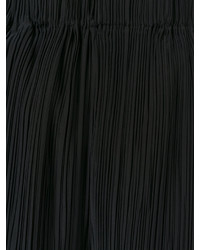 Pantalon en soie plissé noir Jil Sander