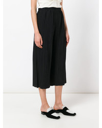 Pantalon en soie plissé noir Jil Sander