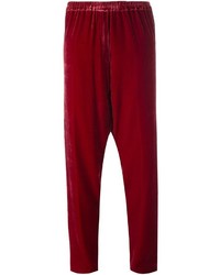Pantalon en soie rouge Forte Forte