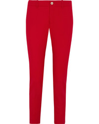 Pantalon en soie rouge Gucci