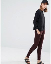 Pantalon en tricot marron foncé