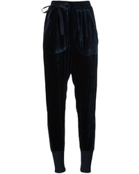 Pantalon en velours bleu marine A.F.Vandevorst