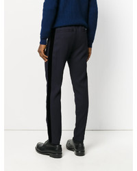 Pantalon en velours bleu marine Alexander McQueen