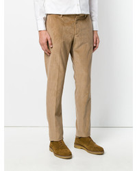 Pantalon en velours côtelé marron clair Etro