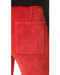 Pantalon en velours rouge 3x1