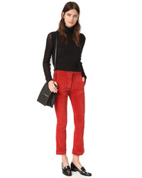 Pantalon en velours rouge 3x1