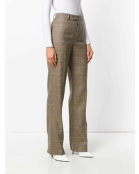 Pantalon flare à carreaux marron Ralph Lauren Collection