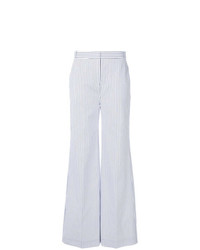 Pantalon flare à rayures verticales blanc Victoria Victoria Beckham