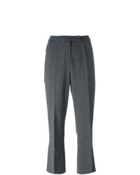 Pantalon flare à rayures verticales gris foncé John Galliano Vintage
