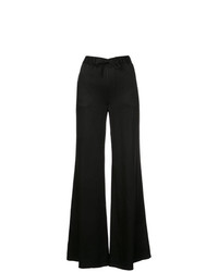 Pantalon flare à rayures verticales noir Unravel Project