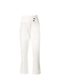 Pantalon flare blanc Ann Demeulemeester