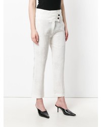 Pantalon flare blanc Ann Demeulemeester